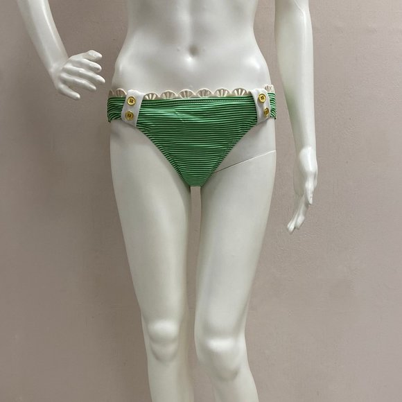 Jessica Simpson Green Striped Bikini Bottom - Picture 4 of 10